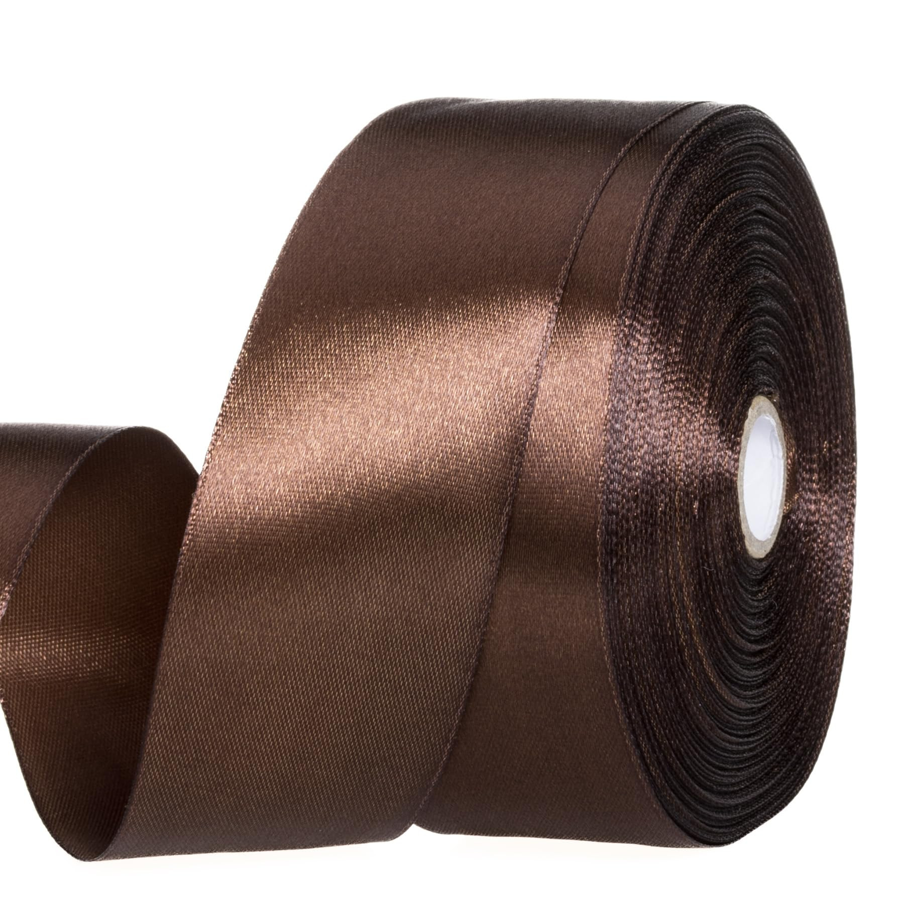 1 1/2 Inch Brown Solid Satin Ribbon, 50 Yards Craft Fabric Ribbon for Gift Wrapping Floral Bouque... | Amazon (US)