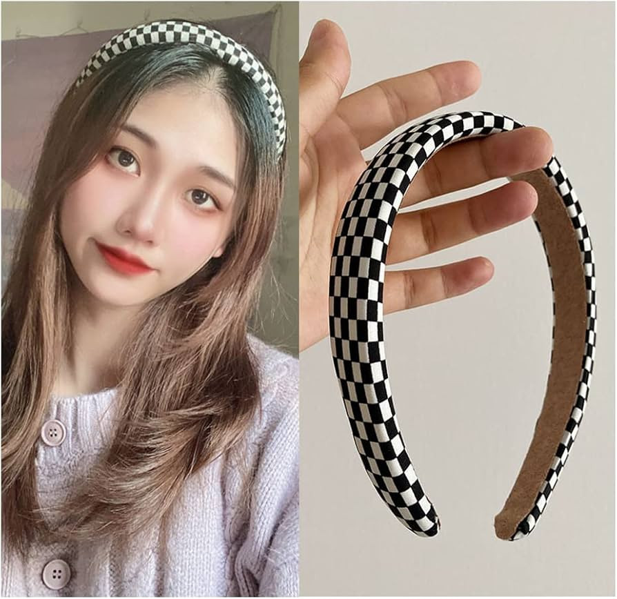Buffalo Plaid Headband Padded Headbands for Women Checkered Head Bands Plaid Headband Women Hair ... | Amazon (US)