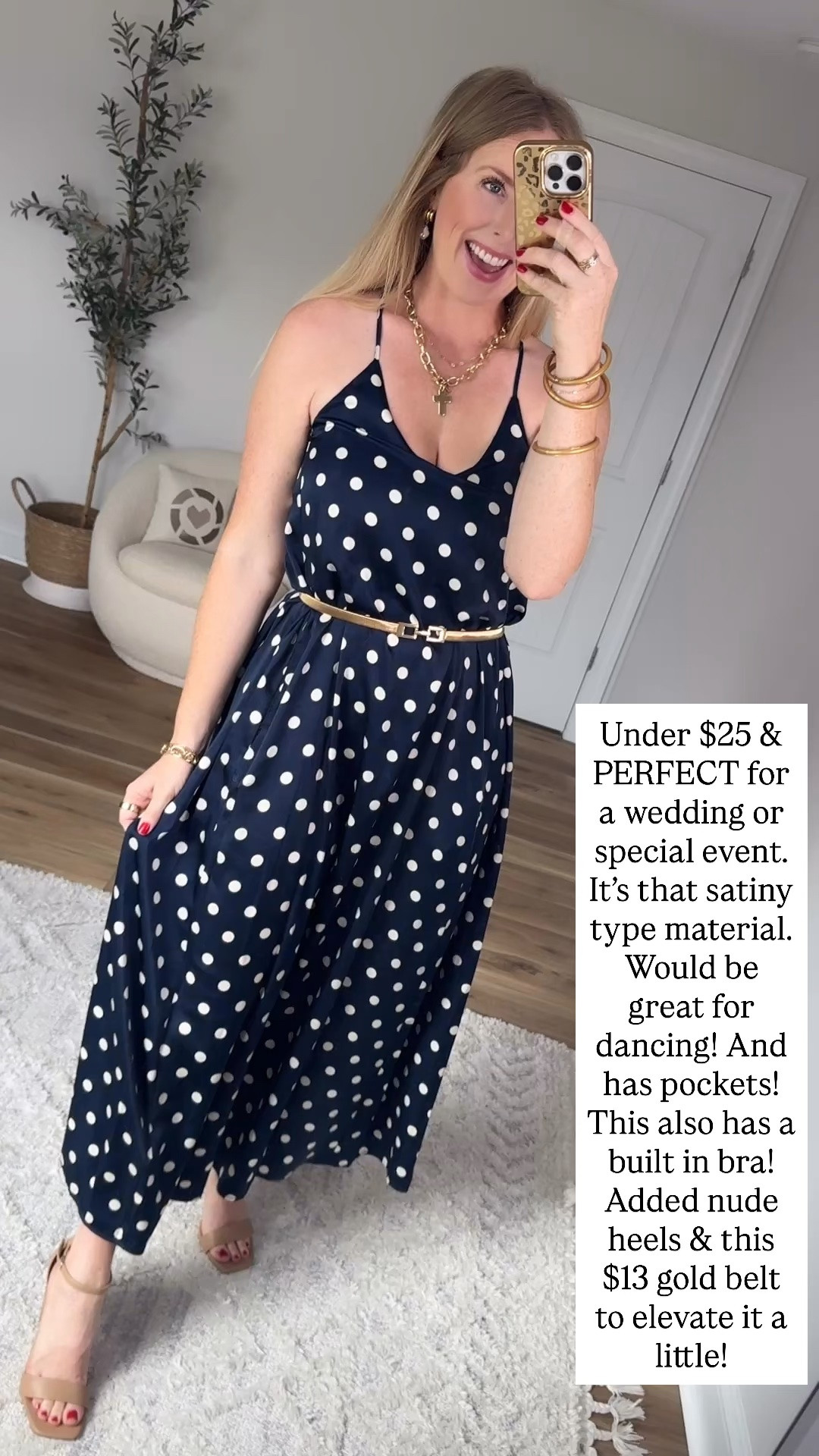 Polka dot maxi dress from Walmart