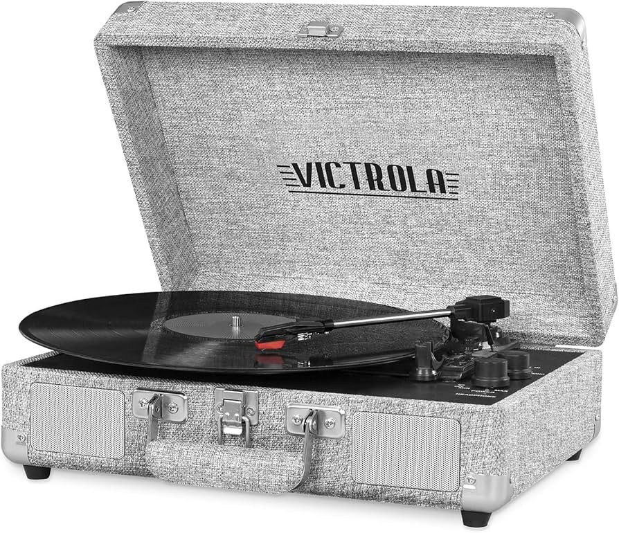Victrola Vintage 3-Speed Bluetooth Portable Suitcase Record Player with Built-in Speakers | Upgra... | Amazon (US)