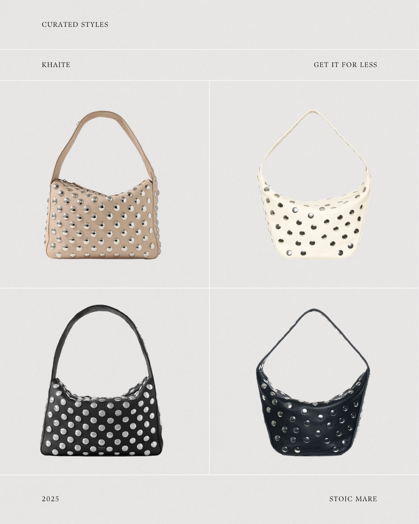 Get it for Less: Khaite Studded Bag Edition! Look-a-like bags listed as exact items, Khaite bags listed as extras. 

#LTKSaleAlert #LTKItBag #LTKStyleTip