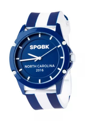 Spgbk Unisex Hall Blue And White Silicone Band Watch | Belk