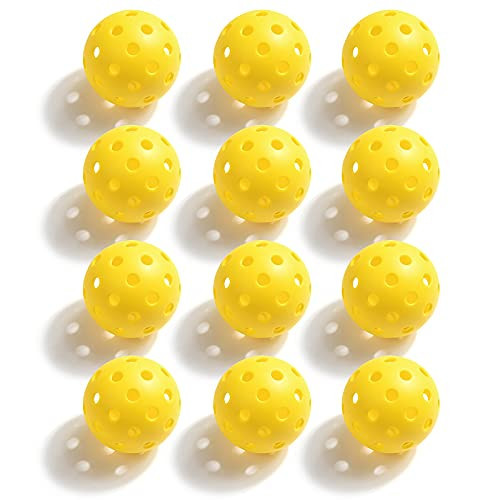 Geekman Premium 40 Holes Pickleball Balls for Outdoor Sport, USAPA Standard, True Flight, Highly Durable, 12 Pack | Amazon (US)