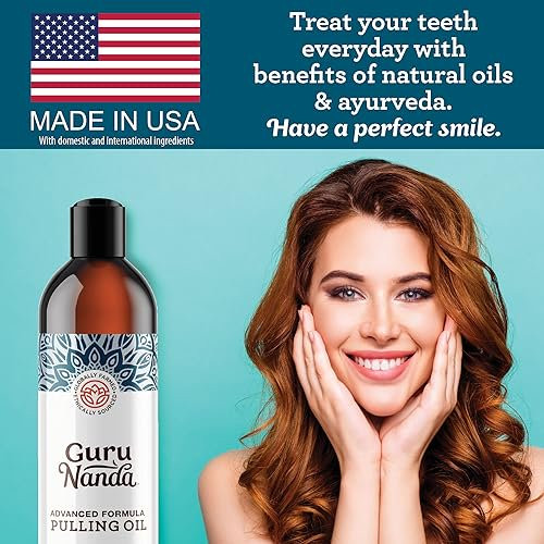 Guru Nanda Advanced Formula Pulling Oil, Natural Teeth Whitening & Mouth Swish, 8 fl oz. | Walmart (US)