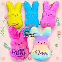 Personalized Peeps 15""xl Limited Edition For Easter Basket, Stuffed Bunnies, Custom Peeps Rabbit, Gift Kids | Etsy (US)