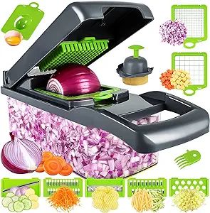 Vegetable Chopper, Pro Onion Chopper, Multifunctional 13 in 1 Food Chopper, Kitchen Vegetable Sli... | Amazon (US)