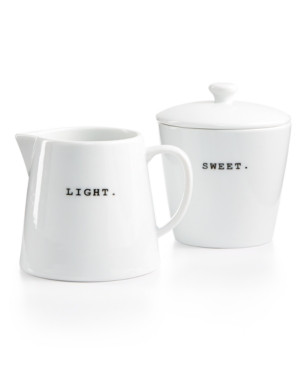 The Cellar Whiteware Words Collection Light & Sweet Sugar & Creamer, Created for Macy's | Macys (US)