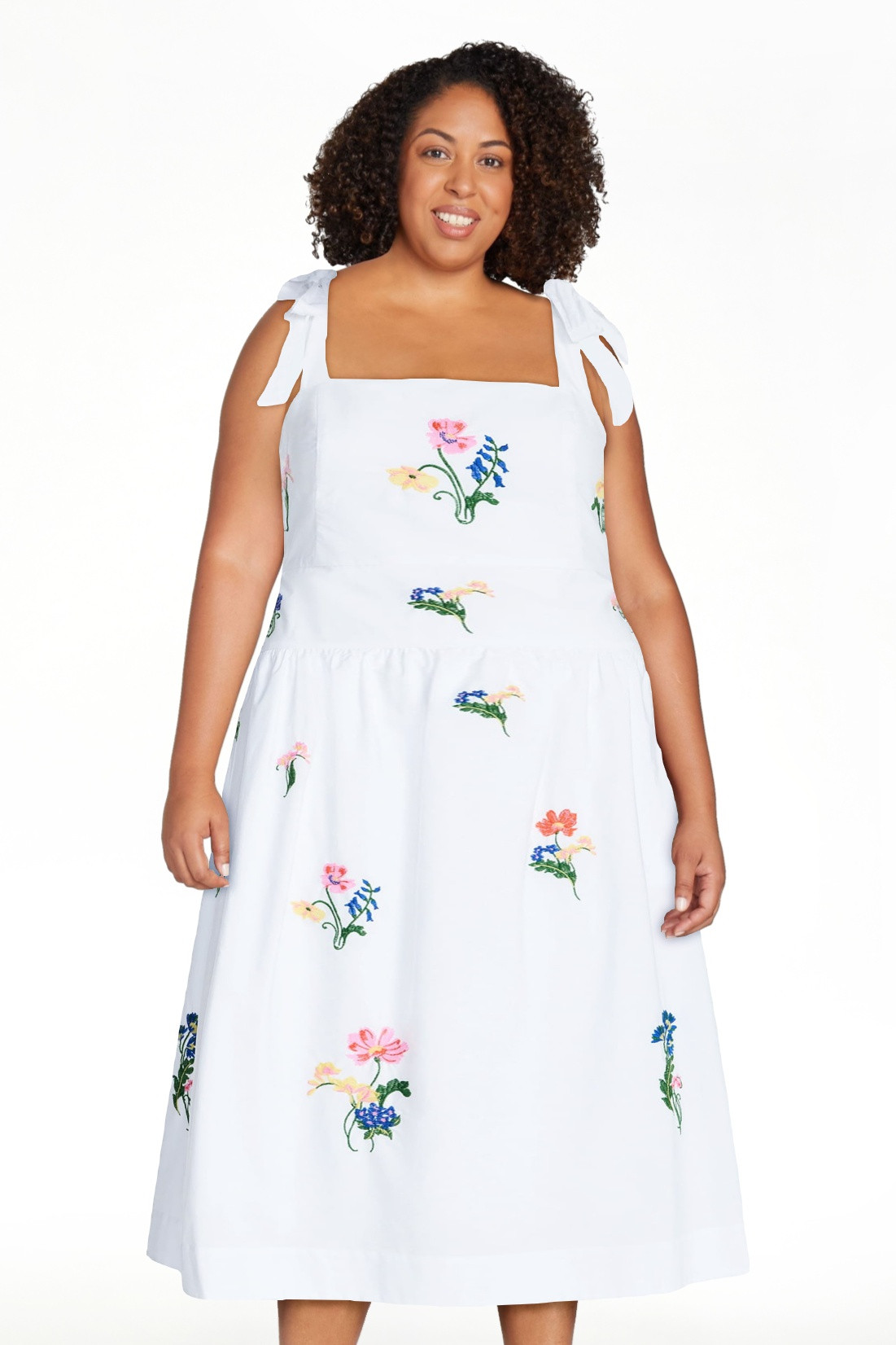 Free Assembly Women's and Women's Plus Embroidered Cotton Sleeveless Maxi Dress, Sizes XS-4X | Walmart (US)