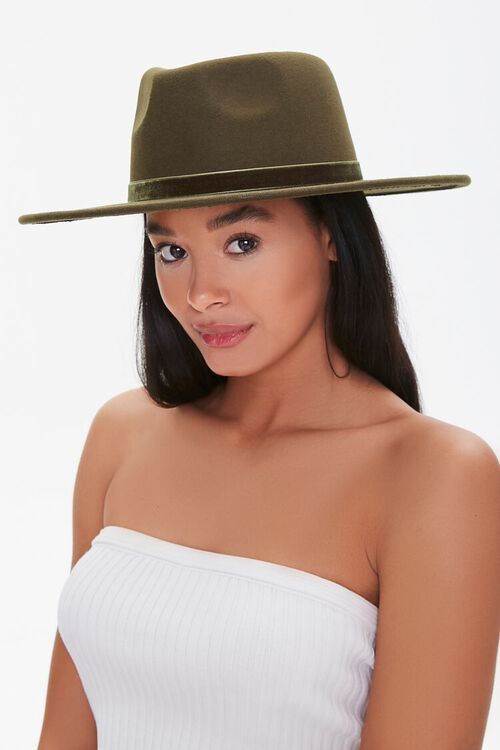 Brushed Velvet-Trim Fedora | Forever 21 (US)