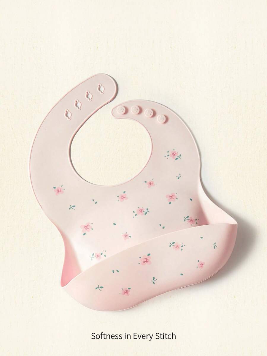 Cozy Pixies Baby Flower Pattern Silicone Bib | SHEIN