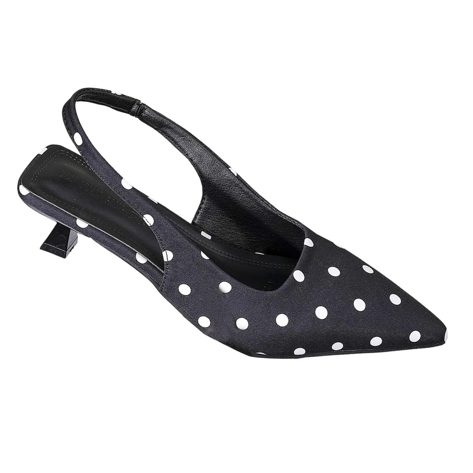 Win s Way Women Polka Dot Bow Ankle Strap Sandals High Heels Beach Flip Flops Summer | Walmart (US)