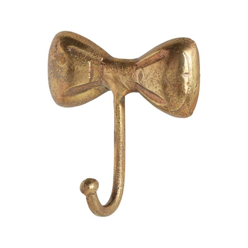 Little Bow Gold Metal Wall Hook + Reviews | Crate & Kids | Crate & Barrel