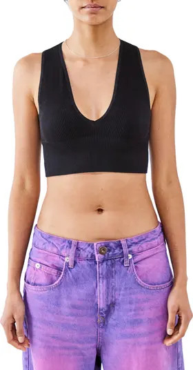 Josie Plunge Neck Crop Tank | Nordstrom