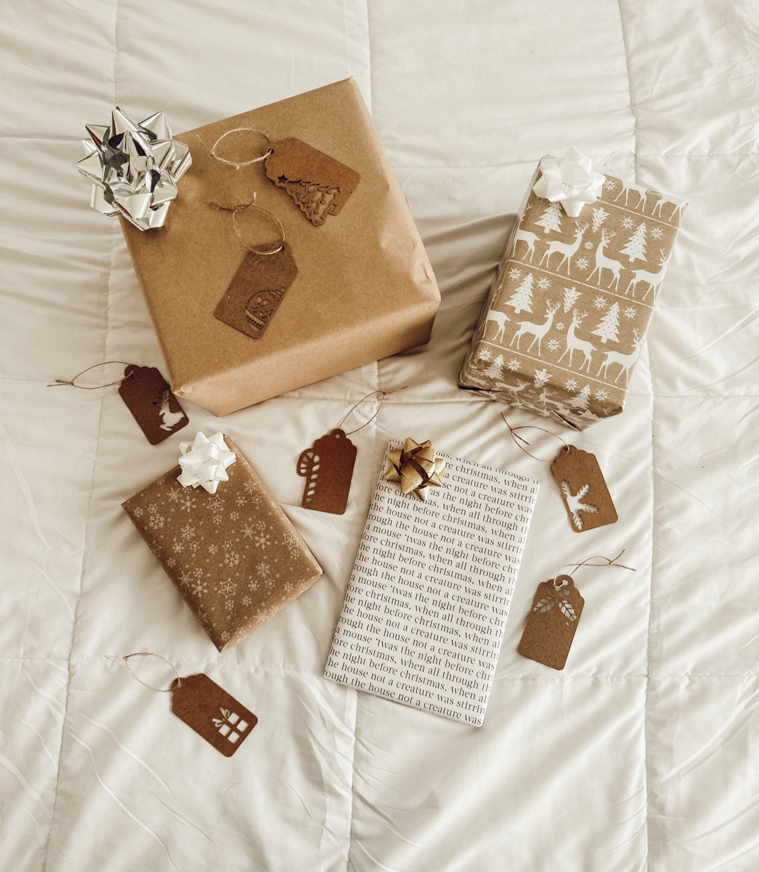 I love wrapping gifts and all of these neutrals are so pretty! Affordable wrapping paper, bows, & tags! Make your Christmas gifts look pretty this season ✨

#LTKSeasonal #LTKHoliday #LTKparties