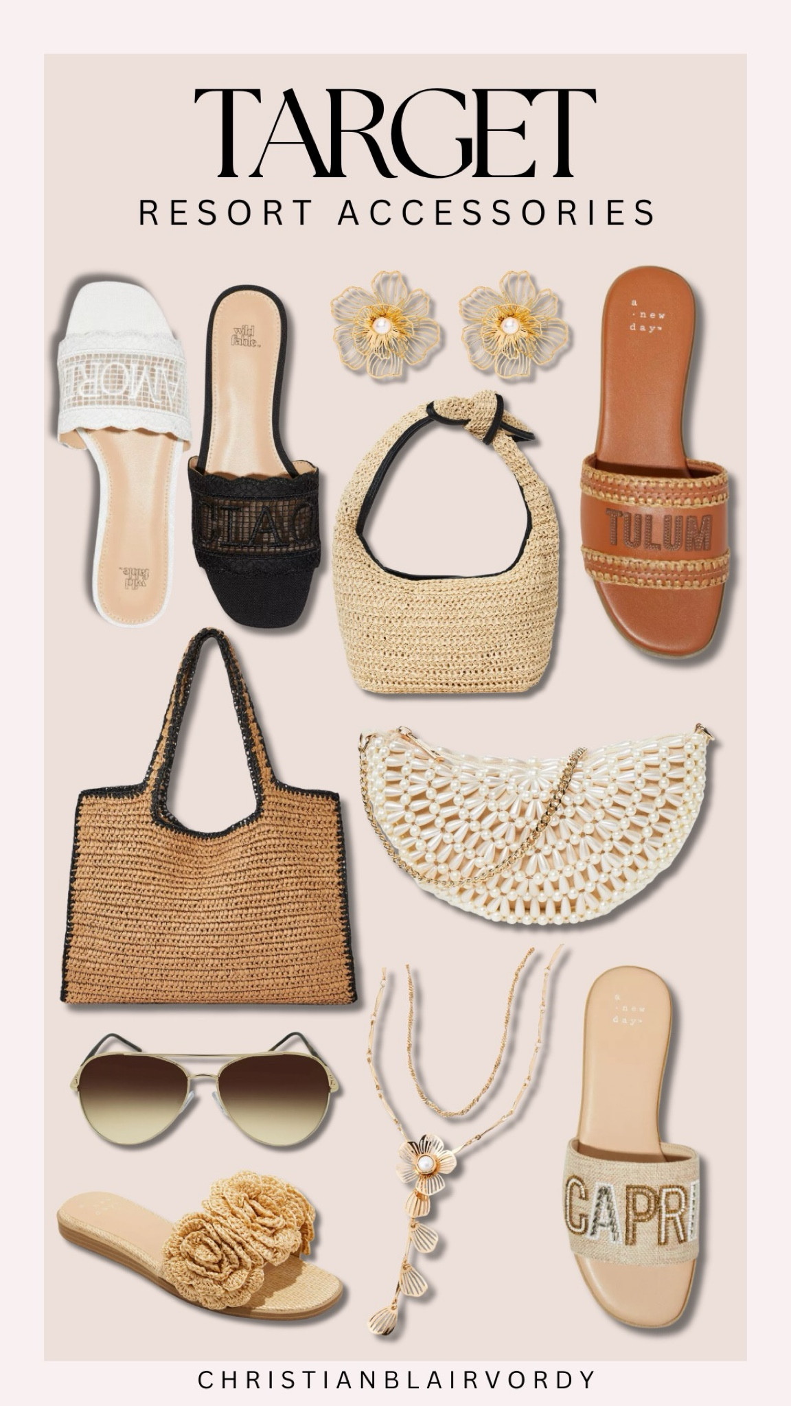 New; resort; accessories; target 

#christianblairvordy

#new #accessories #resortwear #resort #spring #target #targetfinds #vacation

#LTKShoeCrush #LTKFindsUnder50 #LTKStyleTip