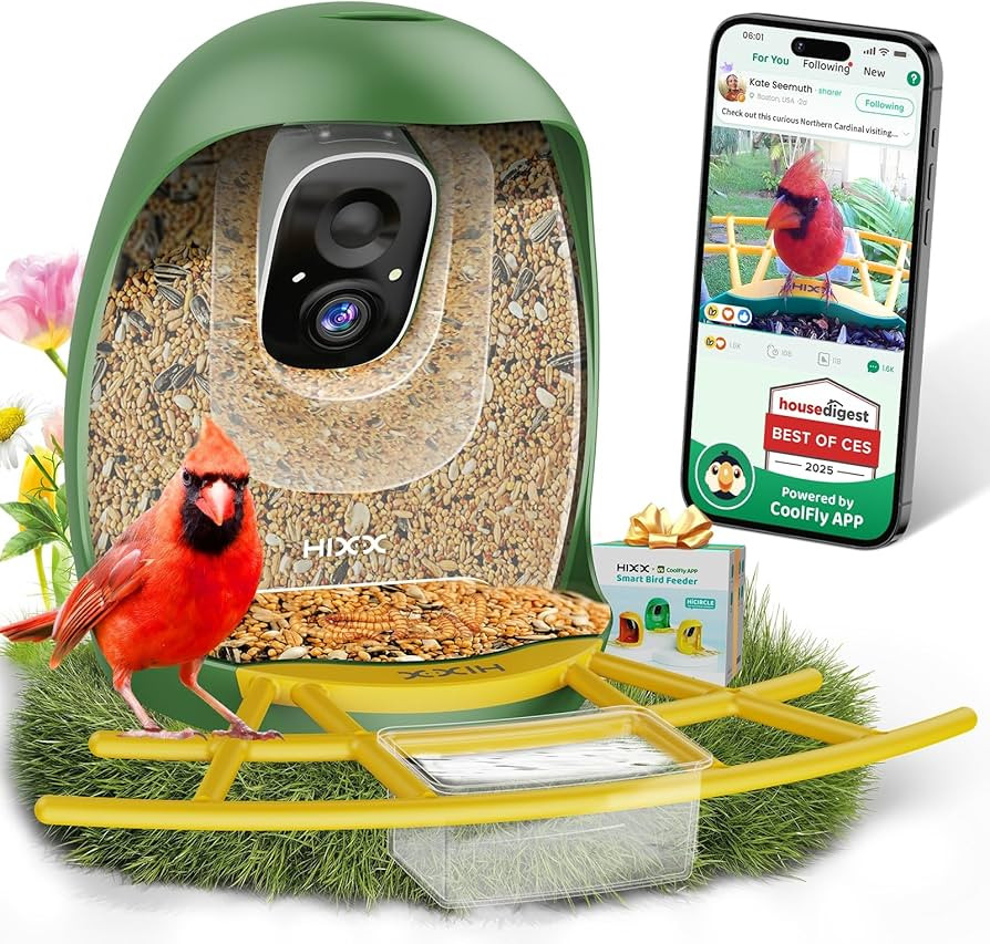 HIXX® Smart Bird Feeder Camera, Lifetime Free AI Bird ID Bird Feeder for Outdoors with Solar Pan... | Amazon (CA)