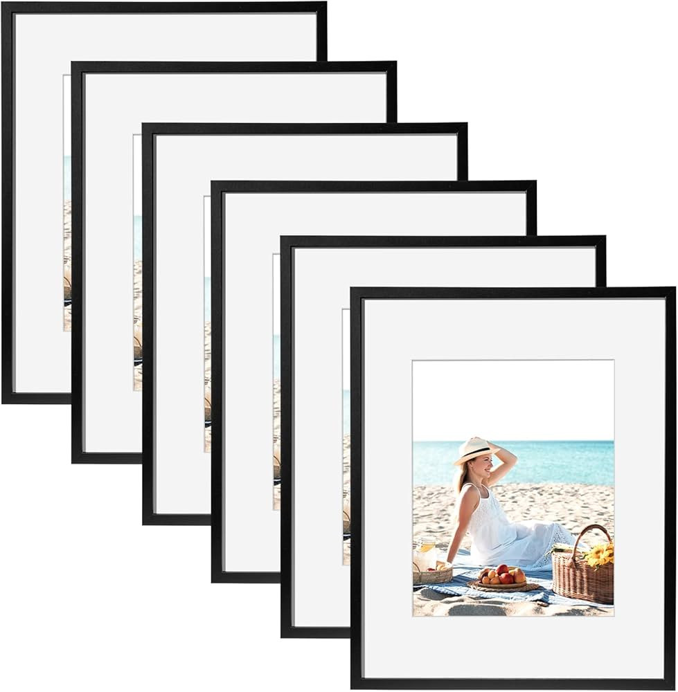 TWING 12 x 16 Picture Frames Set of 6, Display Pictures 8.5x11 with Mat or 12x16 Without Mat, Lar... | Amazon (US)