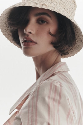 San Diego Hat Co. Rosie Straw Bow Bucket Hat | Anthropologie (US)