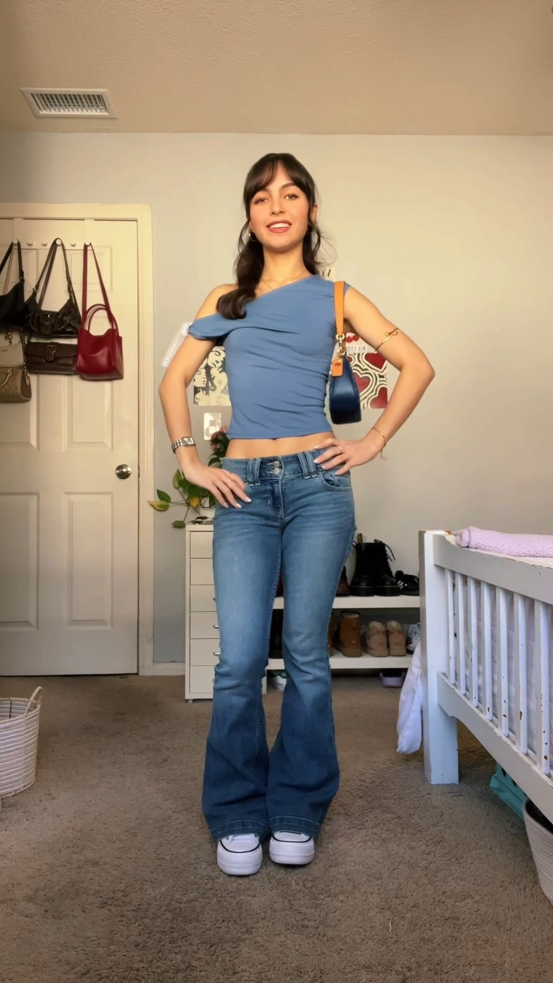 Top is edikted 
Bottoms are Hollister 
Shoes are converse 
Purse is Coach 

#LTKPetite #LTKStyleTip #LTKSeasonal