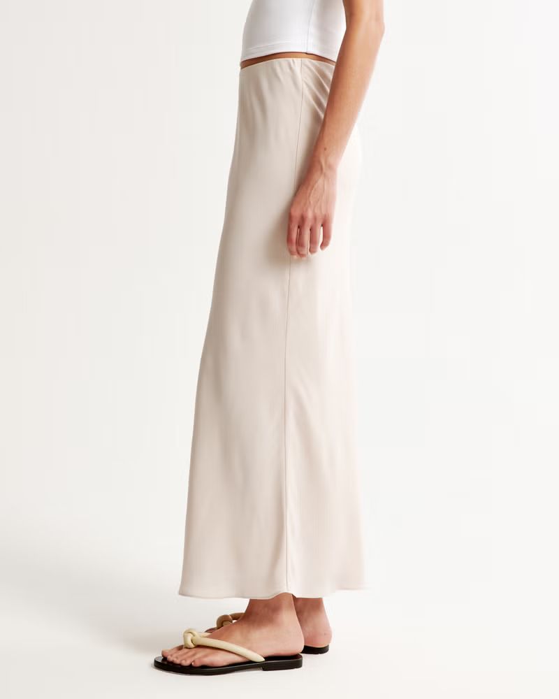 Women's Faux Silk Column Maxi Skirt | Women's Clearance | Abercrombie.com | Abercrombie & Fitch (US)