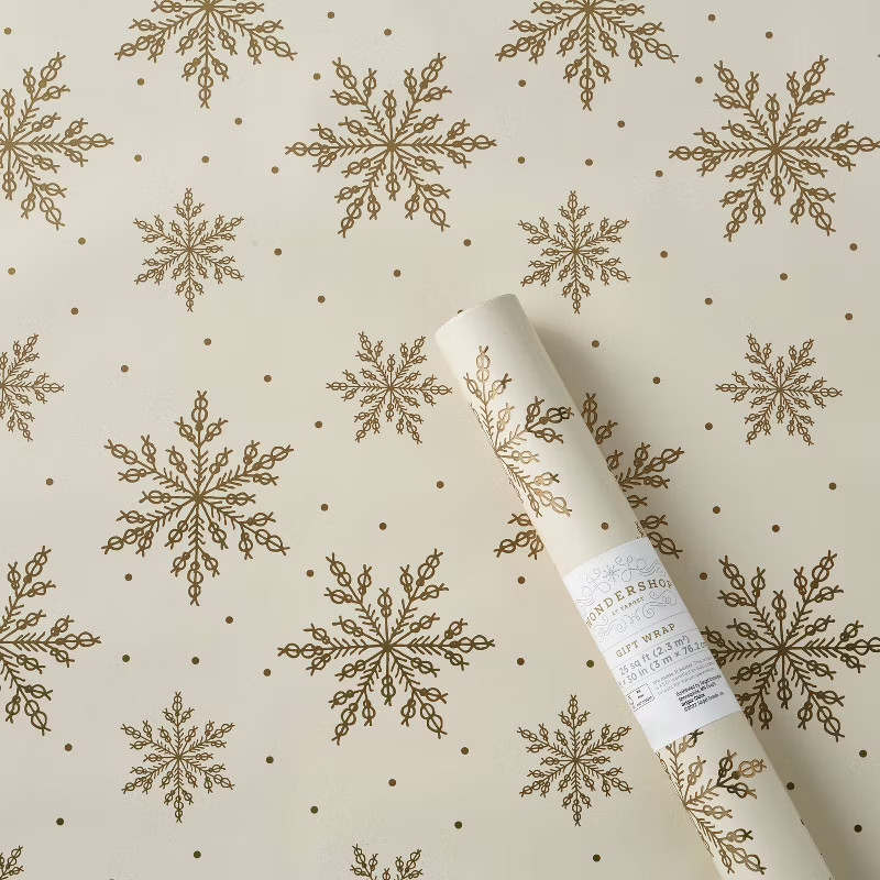 25 sq ft Snowflake Gift Wrap - Wondershop™ | Target
