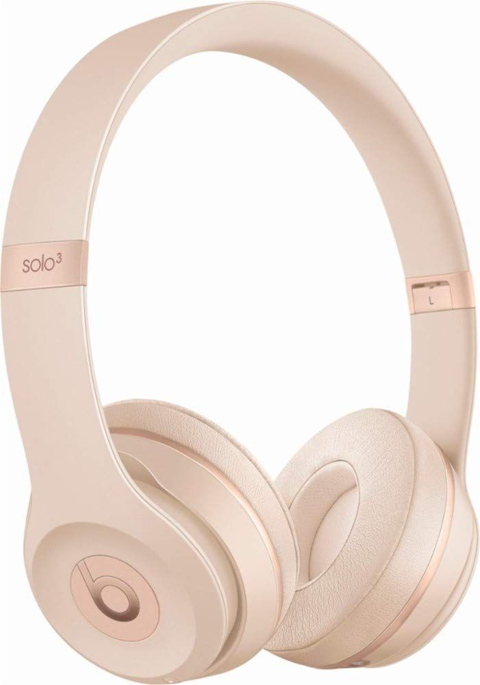 Beats Solo 3 Wireless On-Ear Headphones - Matte Gold (Renewed) | Amazon (US)