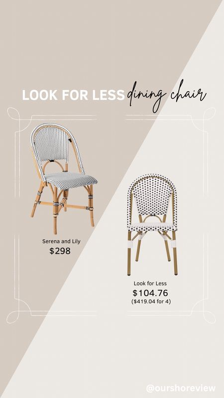 Patio dining chair, bistro chair, black and white dining chair, outdoor chair, Serena and Lily inspired dining chair, Serena and Lily look for less, I found it on Amazon for less, Serena and Lily look alike 

#LTKsalealert #LTKhome