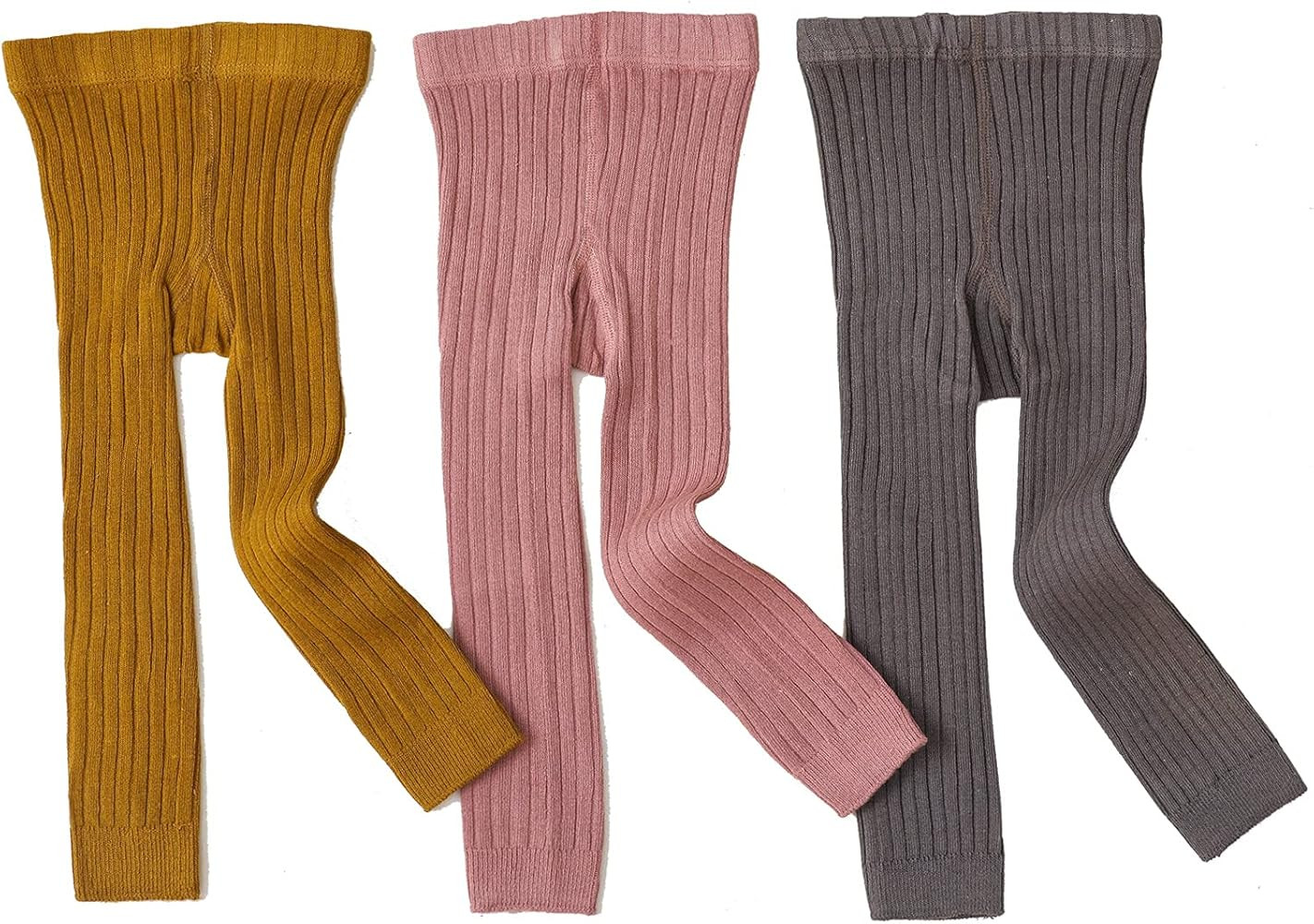 3 Pack Girls Toddler Baby Basic Ribbed Sweater and Leggings Footless Tights Kids Little Girls Dre... | Amazon (US)