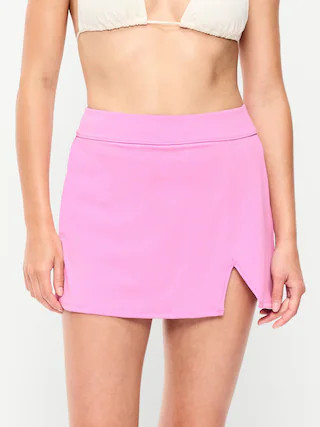 High-Waisted Matte Swim Skirt | Old Navy (US)