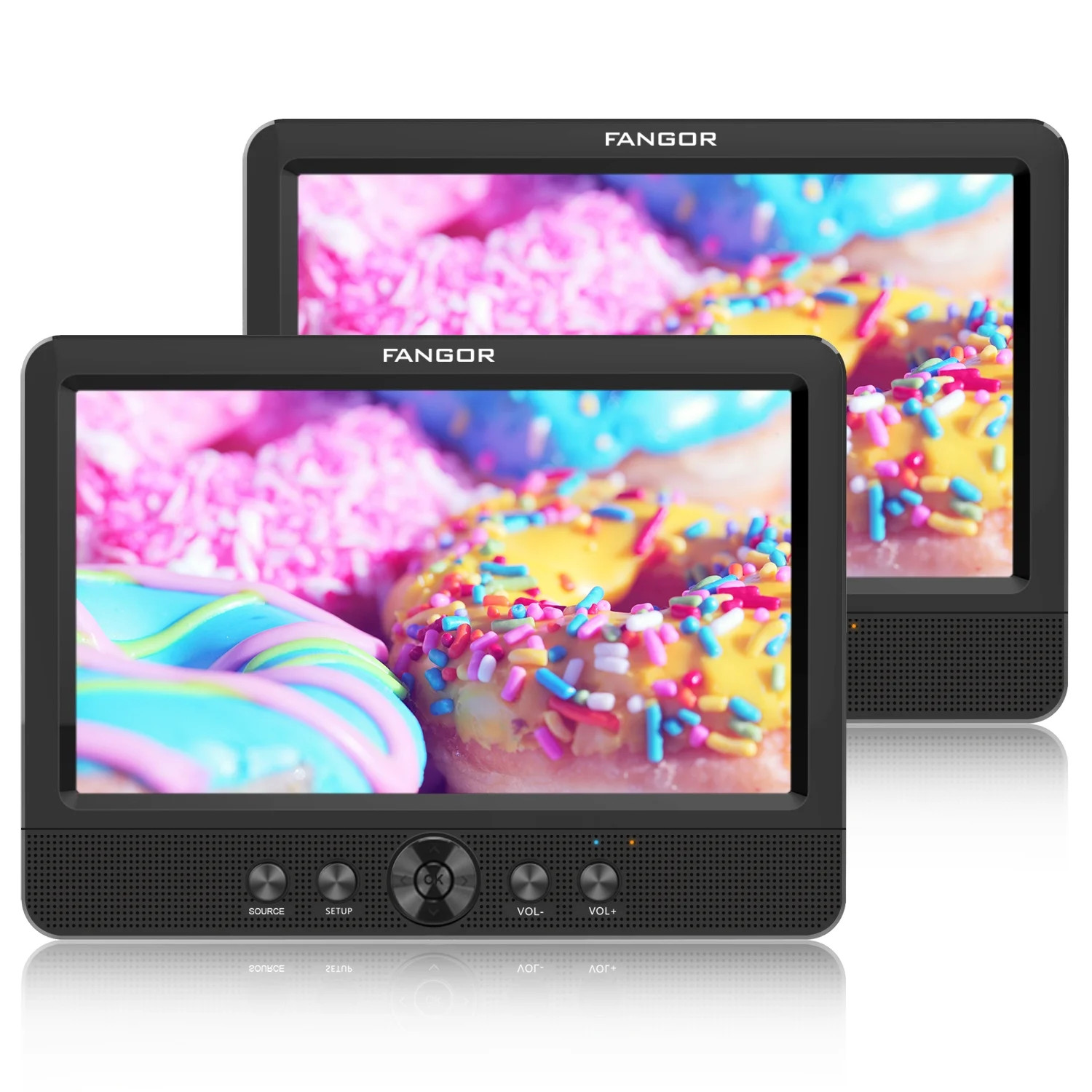 FANGOR 10.5" Dual Screen Portable DVD Player For Car, HD Display,5 Hours Rechargeable Battery, La... | Walmart (US)