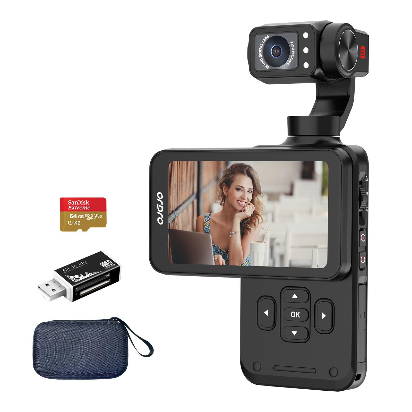 ORDRO 5K Video Camcorder M5 - 4K 48M WiFi IR Night Vision Handheld Camcorder, 3.5" Screen, 3-Axis... | Amazon (US)