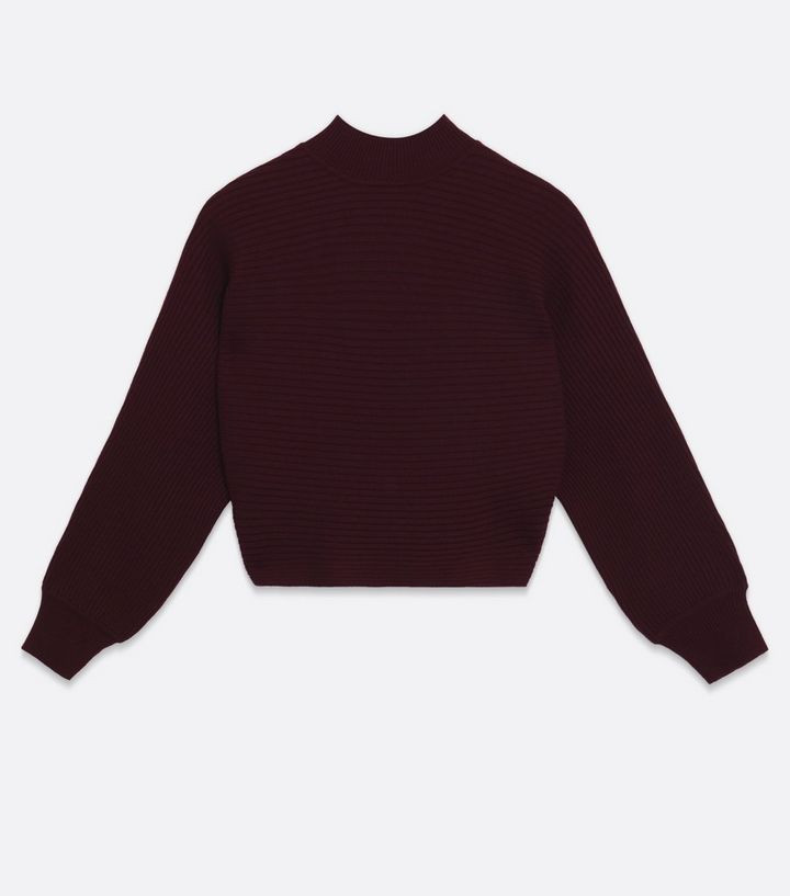 Burgundy Ribbed High Neck Crop Jumper
						
						Add to Saved Items
						Remove from Saved Ite... | New Look (UK)