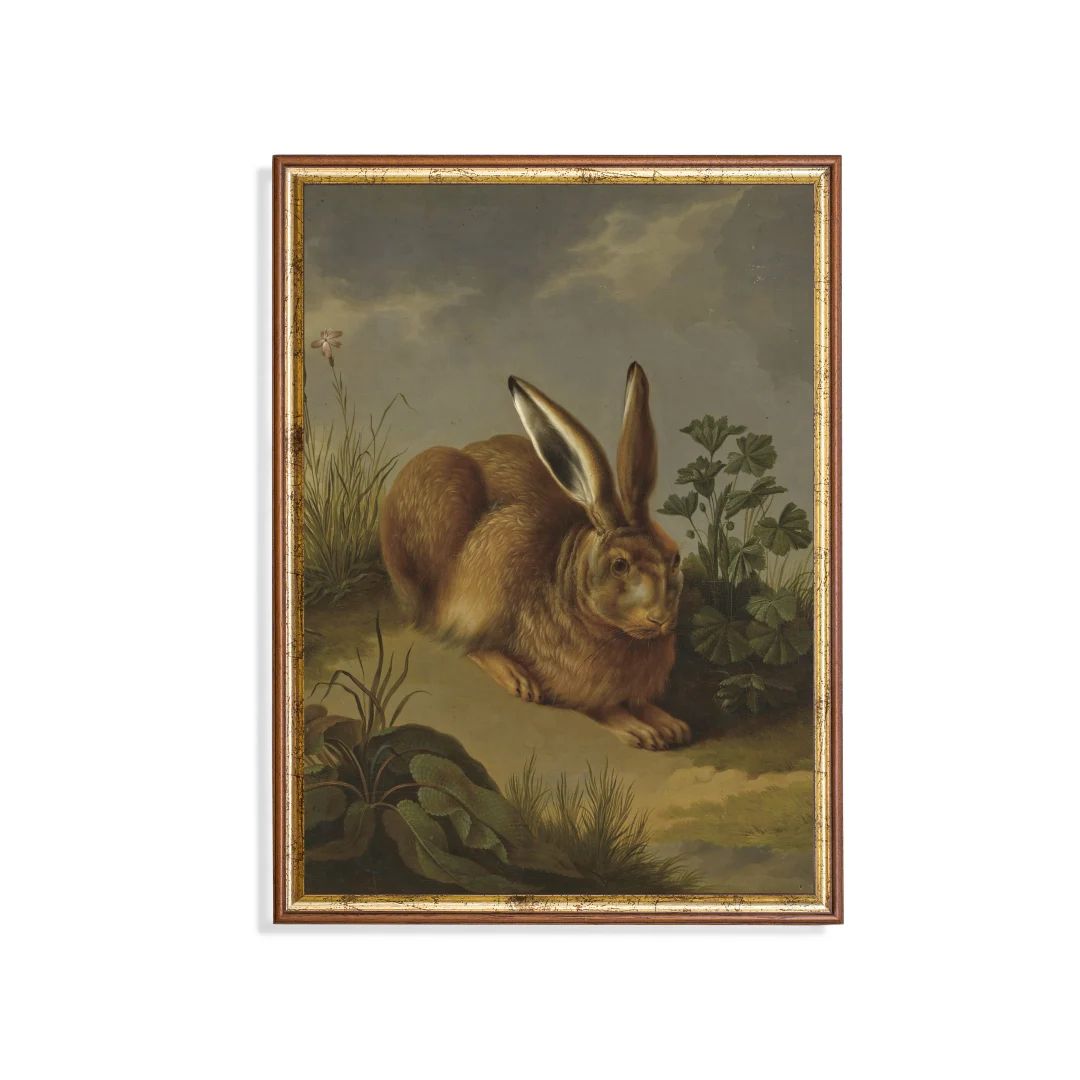 Mailed Print  Vintage Hare Painting  Antique Rabbit Print  - Etsy | Etsy (US)