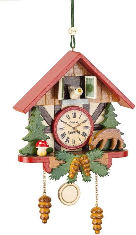 Authentic German Erzgebirge Handcraft Tree Ornaments Tree Ornament Cuckoo Clock Forest - 10cm / 3... | Amazon (US)