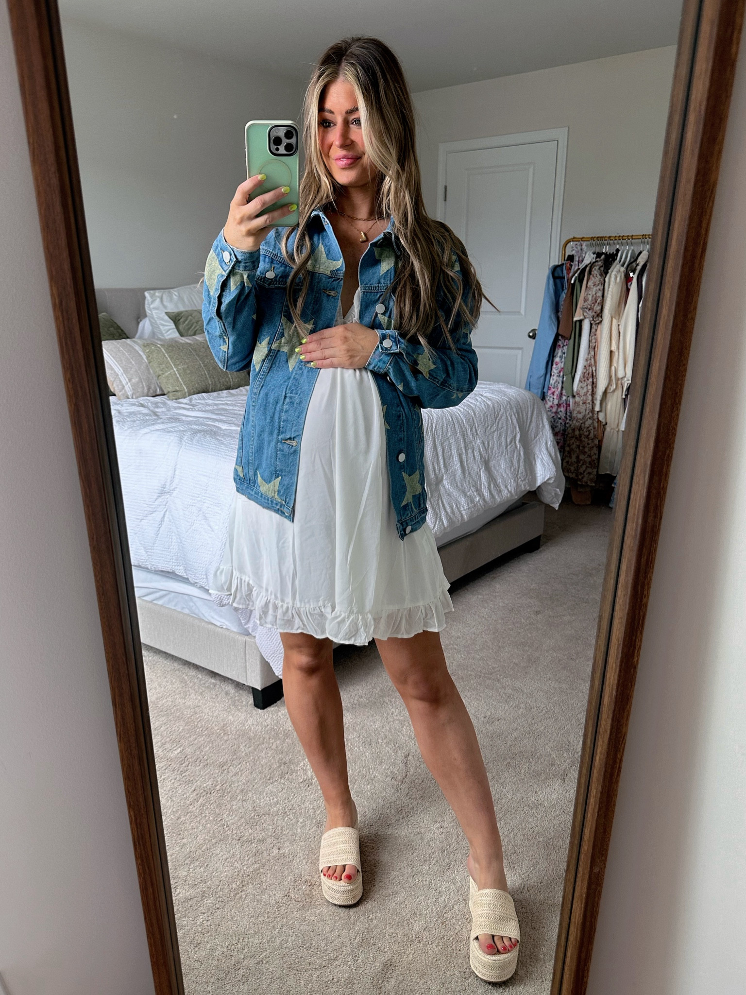 Wearing a medium in this dress and a small in the jacket! I am wearing a size large and I am 26 weeks pregnant 5’4 and weigh 150lbs currently. 

Memorial Day Outfits, Fourth of July Outfits, July Fourth, Vacation Outfits, Patriotic Outfit, USA, America, 4th of July, Summer Outfits, Matching Set, Resortwear, Red White + Blue Outfit, Denim Shorts, Skirt Outfit, Beach Outfit, Bathing Suit, Bikini, Coverup, Amazon Fashion, Petite Style, Vacation Dress, Summer Dress, Amazon Haul, bump friendly, spring looks, spring fashion , outfit inspo, bump fashion, maternity fashion, pregnancy, mom outfit, mom style , everyday outfit, maternity style, maternity outfit, pregnant outfit , bump fit, comfortable fashion, fashion over 30, pregnancy style, ootd, outfit of the day, medium size fashion, affordable outfit, casual style, casual outfit, amazon fashion, amazon fashion finds, amazon must haves 


#patriotic #usa #america #outfitinspiration #summerstyle #founditonamazon #matchingset #summeroutfit #summerdress #skirt #vacationoutfits #resortwear #memorialday

#LTKFestival #LTKSeasonal #LTKBump