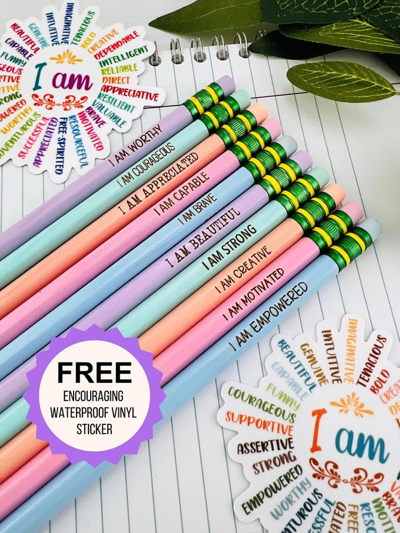 Personalized Pencil Set, Custom Engraved Name Pencil Ticonderoga, Encouraging Gift, Custom School... | Etsy (US)