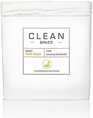 CLEAN SPACE Candle | Natural Soy Blend Scented Candle | Premium Non-Toxic Candle Made with Sustai... | Amazon (US)