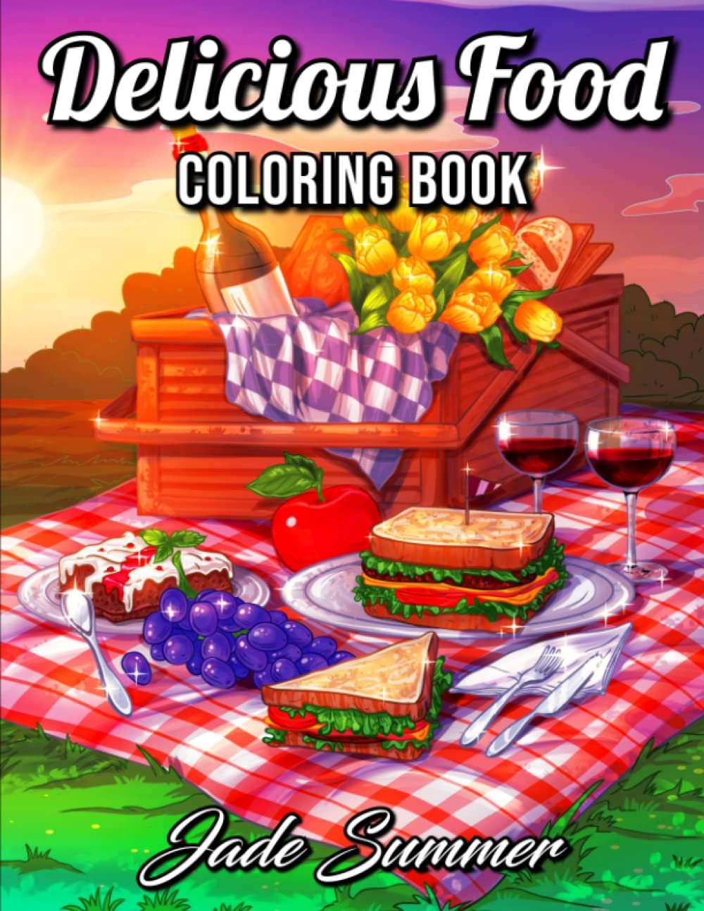 Delicious Food: An Adult Coloring Book with Decadent Desserts, Luscious Fruits, Relaxing Wines, F... | Amazon (US)