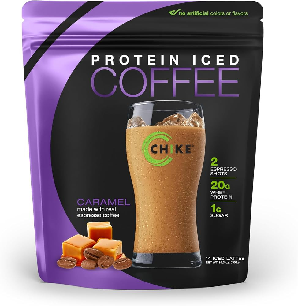 Chike Caramel High Protein Iced Coffee, 20 G Protein, 2 Shots Espresso, 1 G Sugar, Keto Friendly ... | Amazon (US)