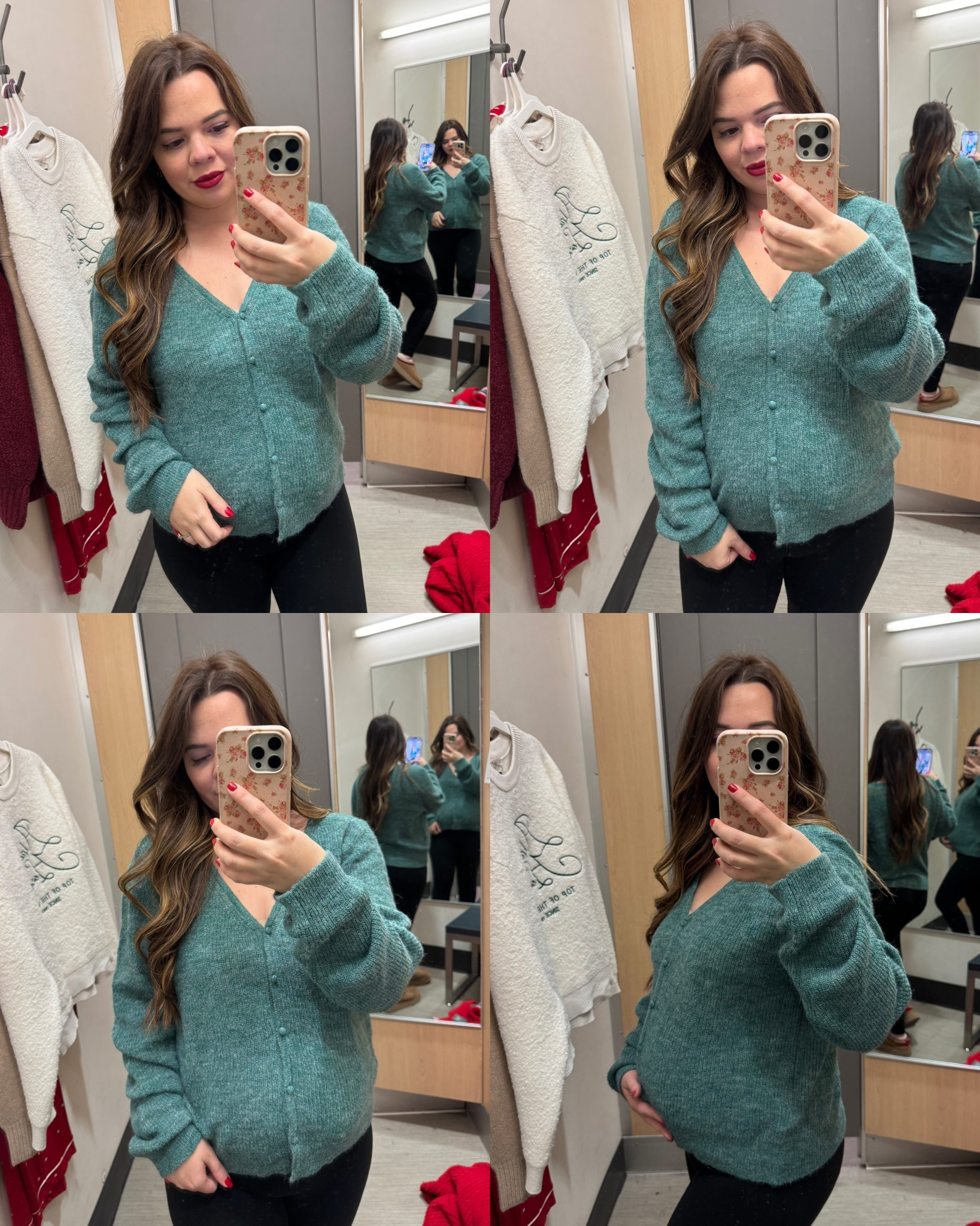 Love this color! Wearing size XXL. 27 weeks pregnant, 5’3”. 

#LTKHoliday #LTKmomlife #LTKBump