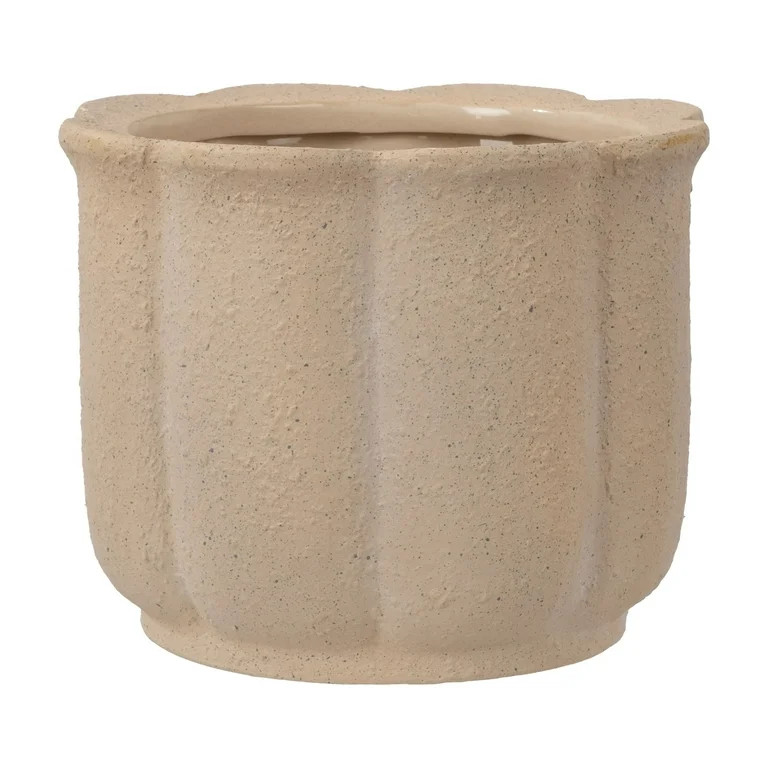 My Texas House 8" Ceramic Flower Planter Tan 8.2" Diameter x 6.5" Height | Walmart (US)