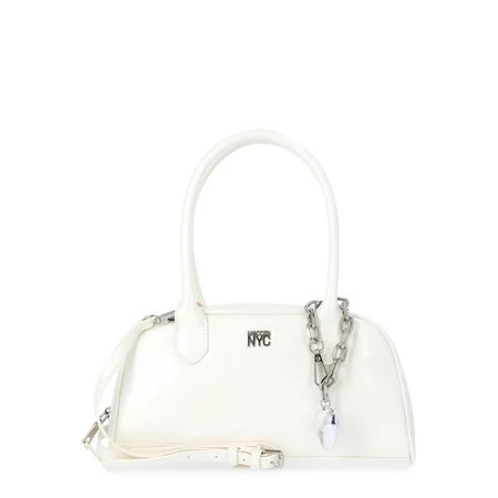 Madden NYC Women's East West Bowler Bag, White | Walmart (US)