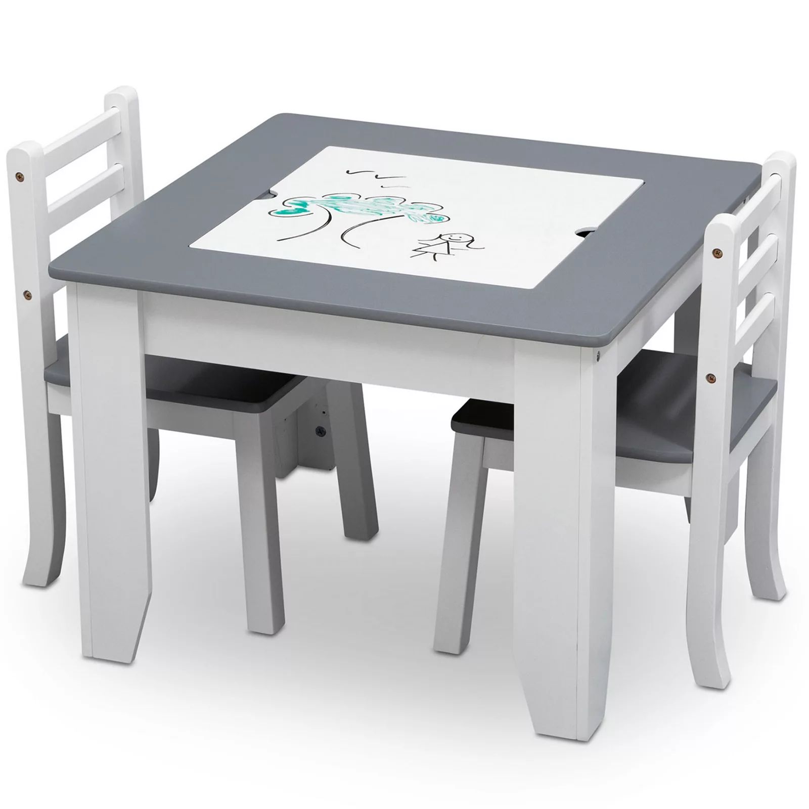 Delta Children Chelsea Wood Table and Chair Set, Grey | Kohl's