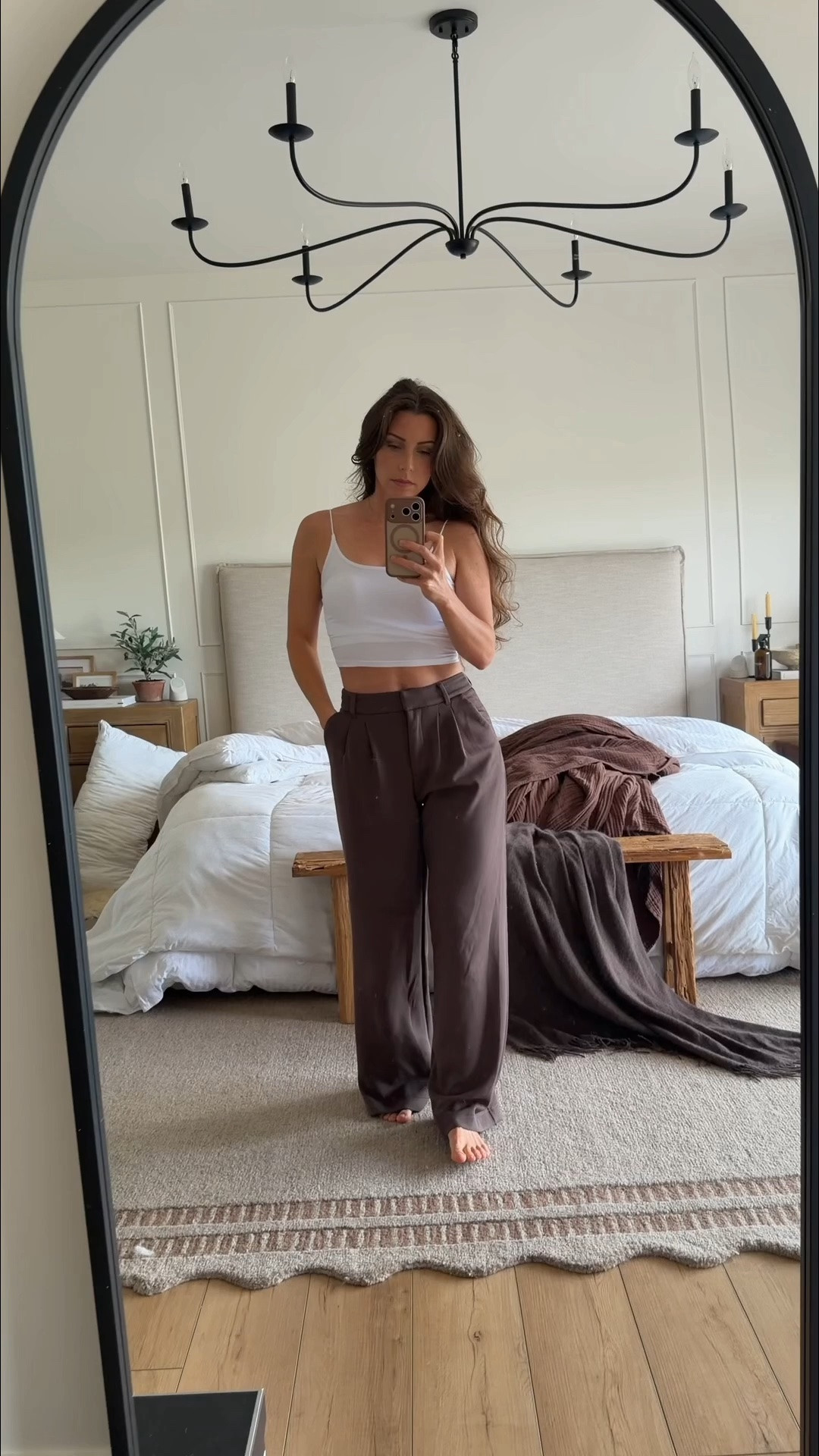 Excuse the bed and dirty mirror but had to share this cozy yet put together outfit— these dress pants are literally sweatpants 🥲

#LTKsale #LTKfall #LTKstyletip