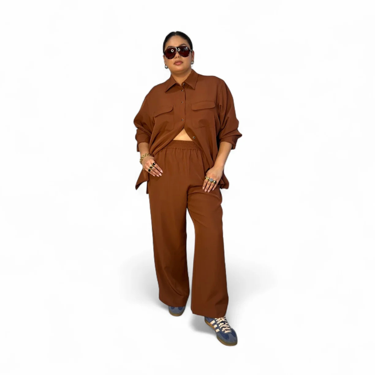 Riley & Payton Pajama Style Co-Ordinated Set Terracotta | BAACAL Limited, LLC