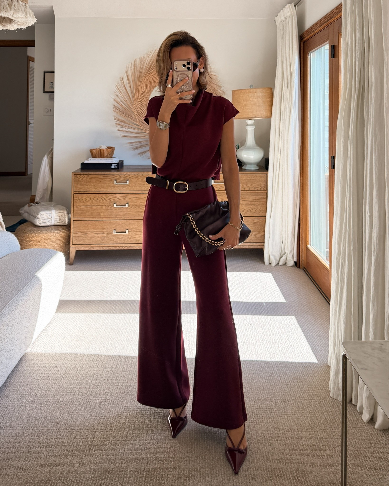 Loving this new style of jumpsuit with the cowl neck and the opening in the back so you can use the bathroom. This one is so easy to dress up and accessorize. I would go longer if you plan to wear it with heels, I’m wearing the regular length here.

#LTKSeasonal #LTKOver40