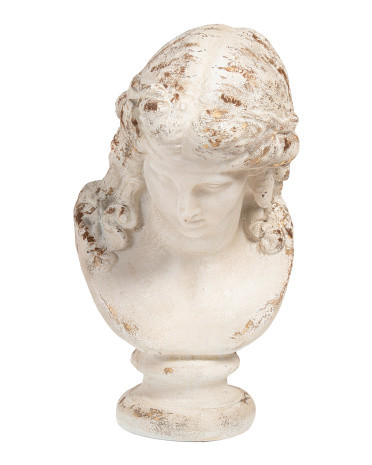 15x17x28.5 Classic Distressed Magnesium Bust Statue | TJ Maxx
