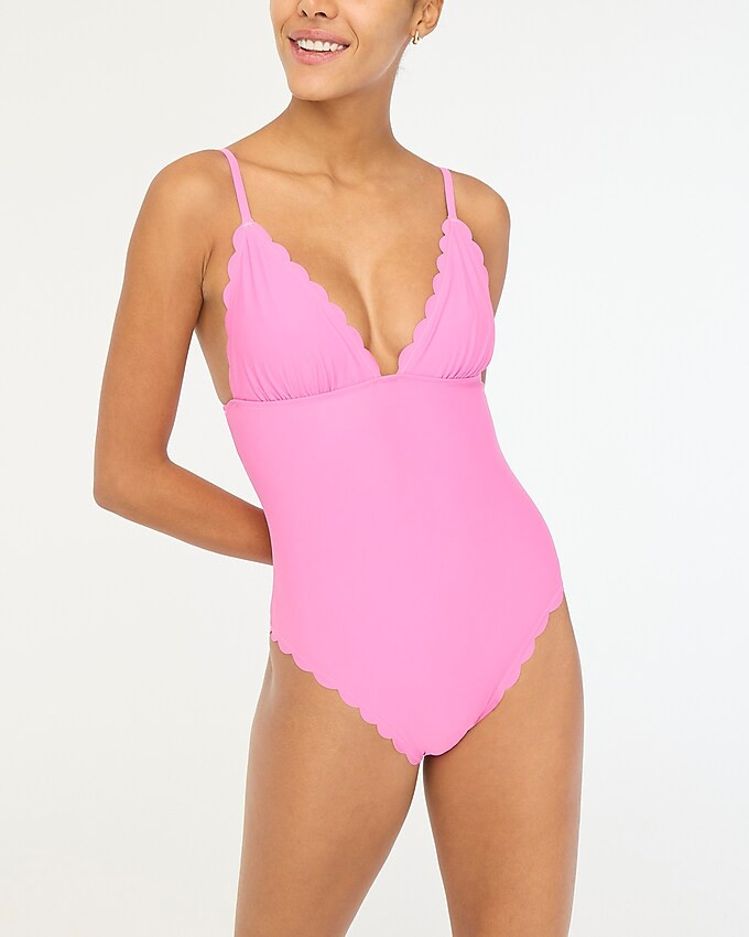 Scalloped one-piece swimsuit | J.Crew Factory