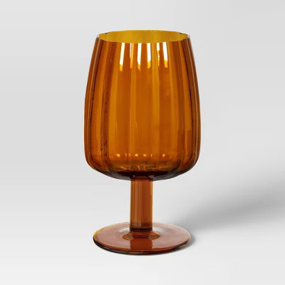 16.2 fl oz Wine Glass Amber - Threshold™ | Target