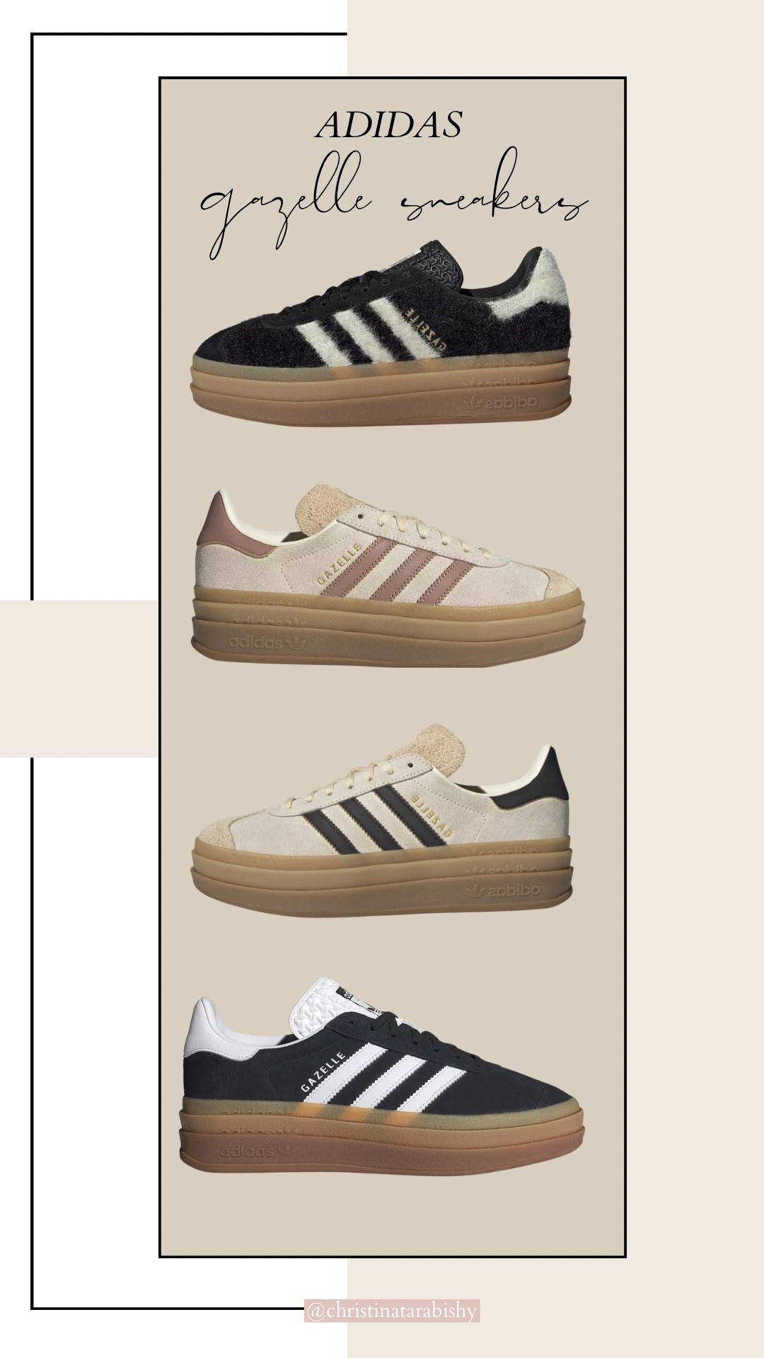 Available Adidas Gazelle Sneakers 

#LTKootd